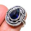 Natural London Blue Topaz Gemstone 925 Sterling Silver Jewelry Ring Size 8 F0S80