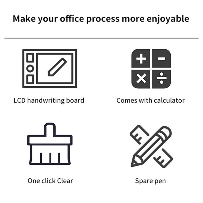 Научный калькулятор с планшетом для письма и рисования, портативный 12-разрядный ЖК-калькулятор с большим дисплеем для изучения математики, офиса, черновиков и заметок