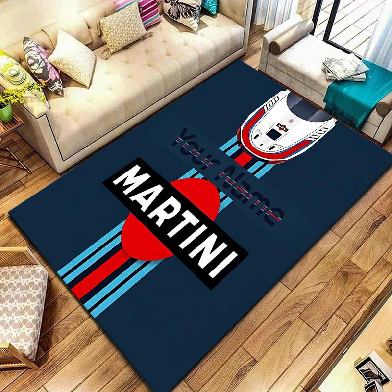 Martini Helmet Custom Name Carpet Rug For Living Room Bedroom Home Sofa Decoration Kids Play Nonslip Floor Mat