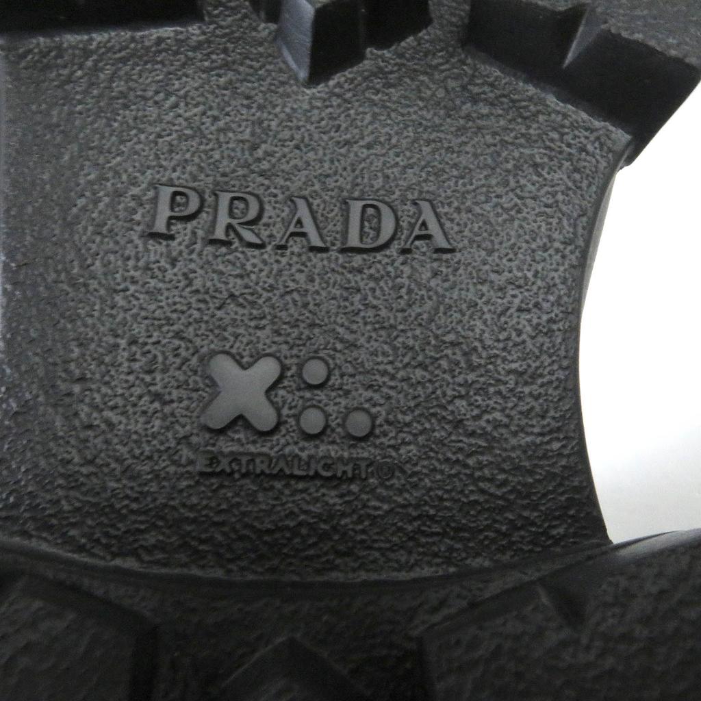Pristine PRADA boots monolith Chelsea shoes with thick soles leather mens 10 2UG007 Used
