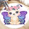 Мультфильм милый пчела кошка коровы животный коврик круглый ковер для украшения гостиной, дети играют ползать мягкий нескользящий напольный коврик