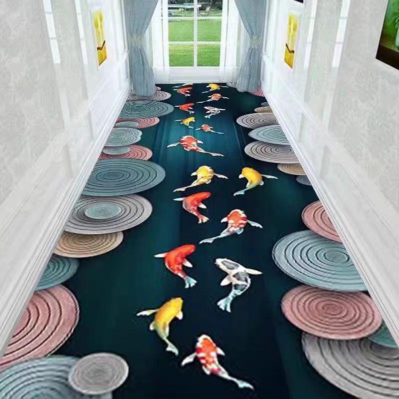 3D Corridor Long Carpet Living Room Decoration Home Aisle Non-Slip Floor Mats Modern Decor Rug