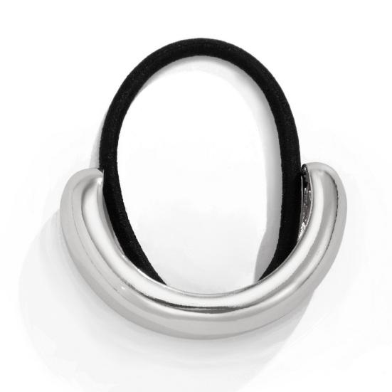 Metal Ponytail Holder Hair Cuff Punk Golden Silver Color Alloy Half Circle Elastic Hair Tie Metal Ring Hair Band Wrap Women Girls Hair Accessories