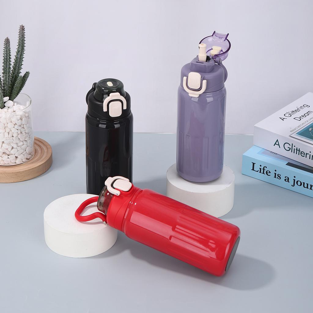 New Stainless Steel Vacuum Thermos Cup Large Capacity with Handle Portable High Appearance Level Men's and Women's Sports Kettle