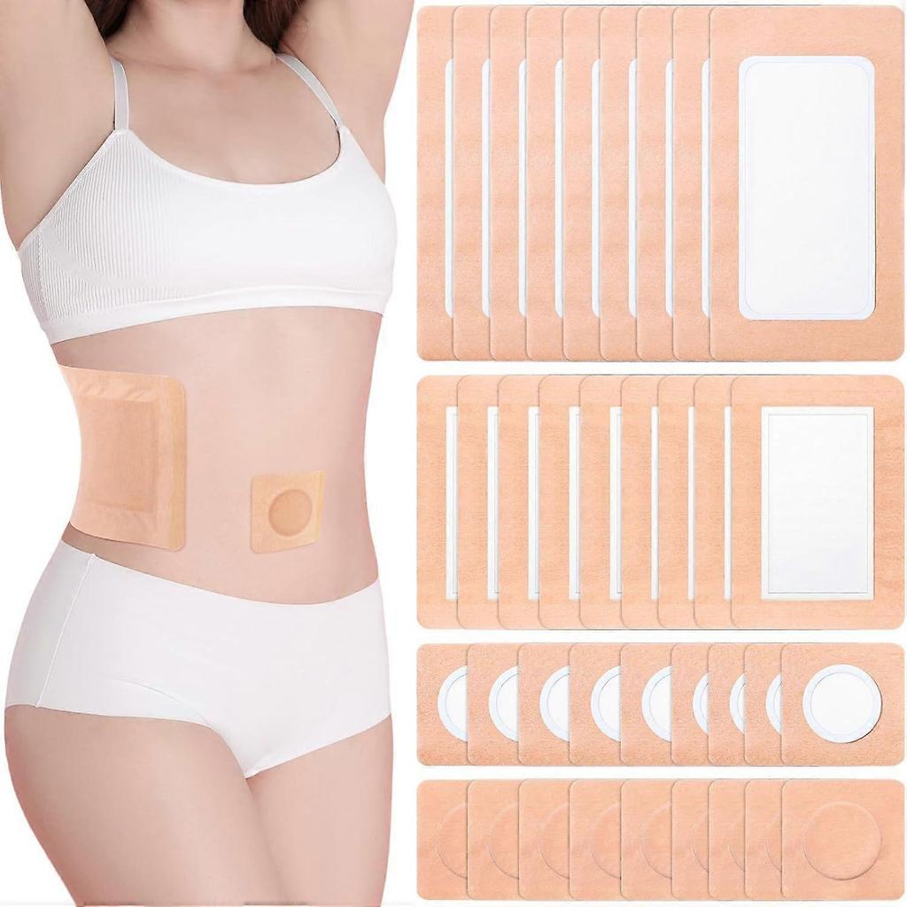 2025 Latest Model 120 Pcs Castor Oil Patches Kit Disposable Castor Oil Pack Wrap Self Adh