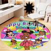 Custom Name Gracie's Corner Printed Round Rug Carpet Chair Rug Area Rug Entryway Doormats,for Office Chair Living Room Bedroom Kitchen Room.