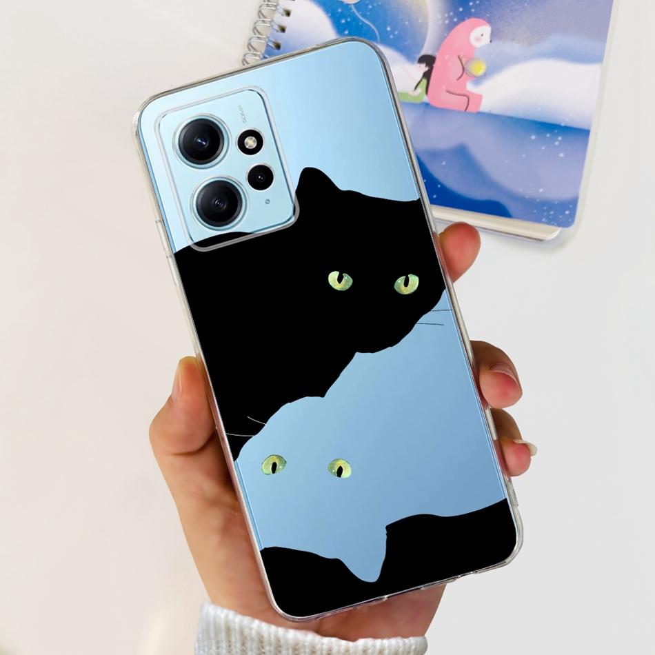For Xiaomi Redmi Note 12 Case Redmi Note12 4G Global Cute Painted Soft Silicone TPU Phone Back Cover Bumper