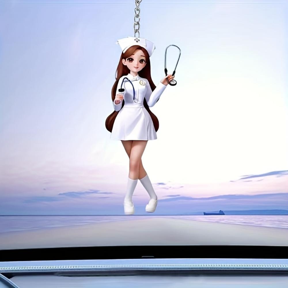 Элегантный и красивый акриловый брелок для ключей «Медсестра» - брелок в виде медицинской униформы медсестры для дня медсестер, кулон, подарочные сувениры для друзей