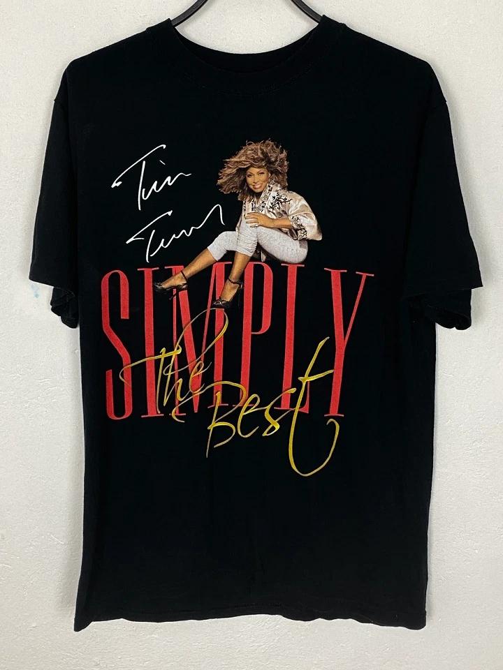 Винтажная футболка 00-х Tina Turner Simply The Best Live Черная Унисекс S-5XL