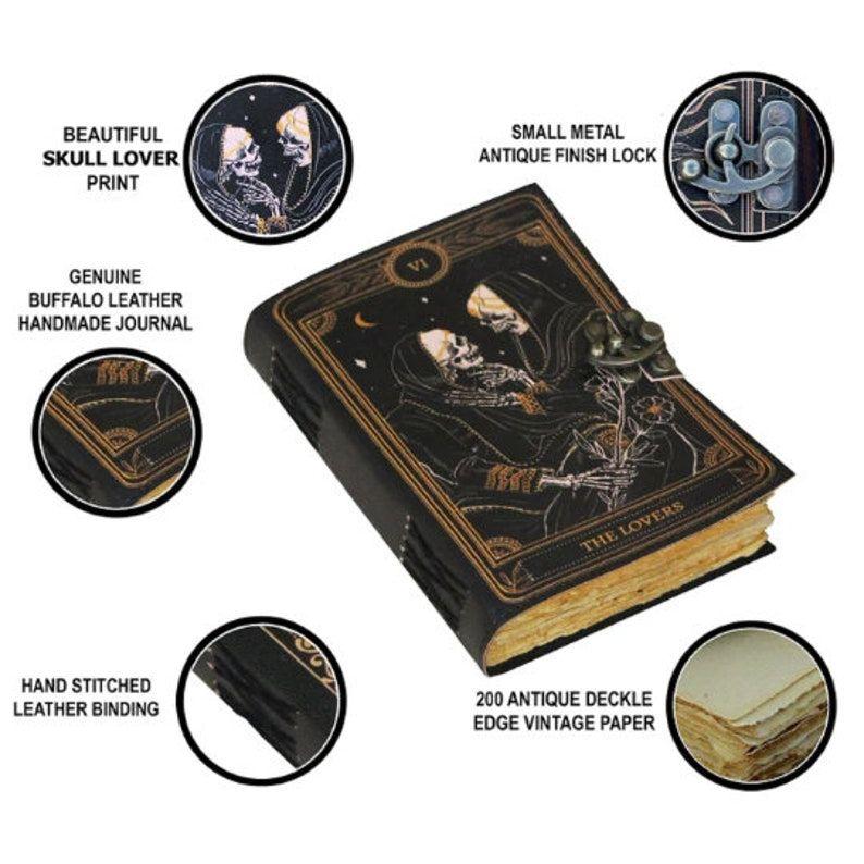 Пустая книга заклинаний теневого гримуара, журнал для влюбленных, карты Таро, журнал ручной работы, альбом для рисования и блокнот, подарки для женщин, любителей черепов