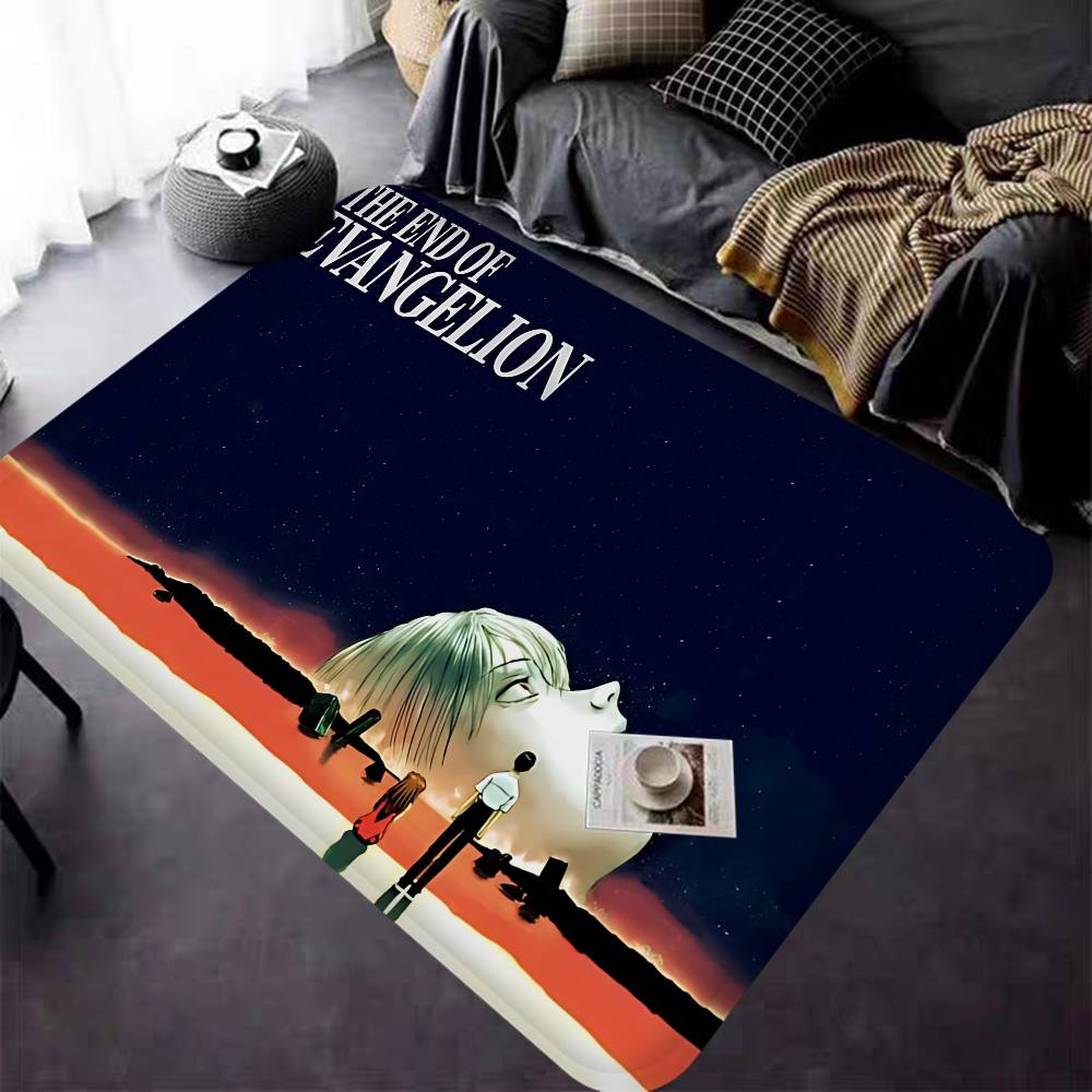 E-Evangelion Game Floor Mat INS Style Soft Bedroom Floor House Laundry Room Mat Anti-skid Household Carpets