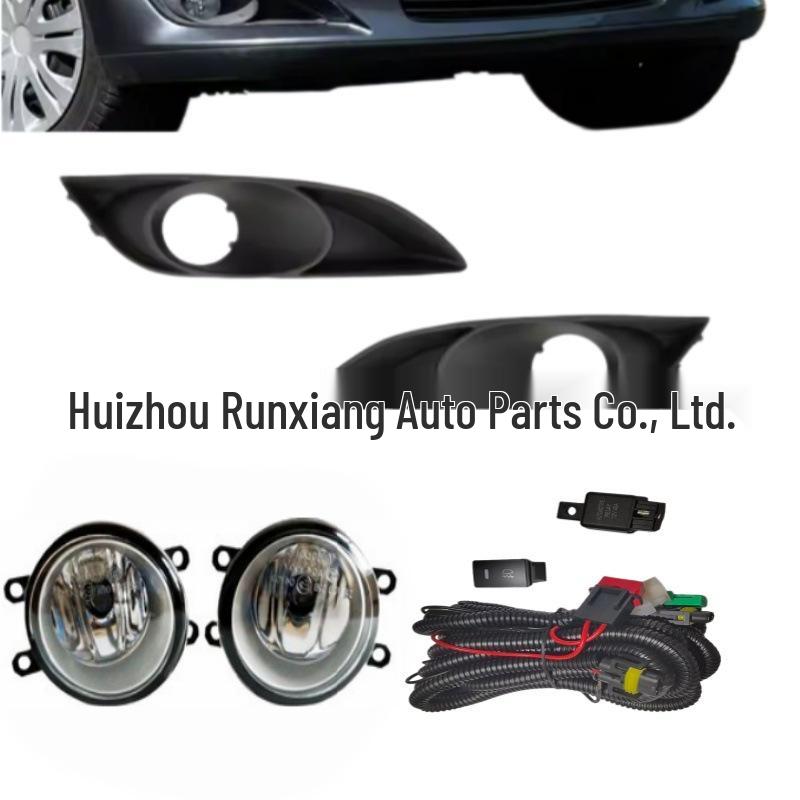 07-10 Toyota Auris Комплект передних противотуманных фар и решетки с светодиодным галогенным рассеивателем