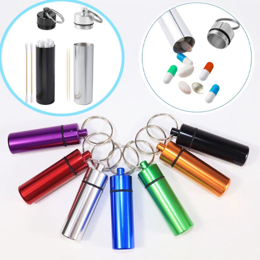 Aluminum Toothpick Holders Metal Tips Pill Containers Mini Pocket Containers  Home