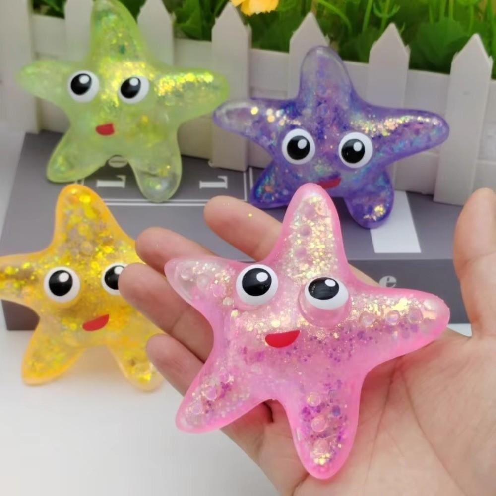 Color Change Starfish Squeeze Toy Crystal Starfish Slow Rebound Toy Birthday Party Favors