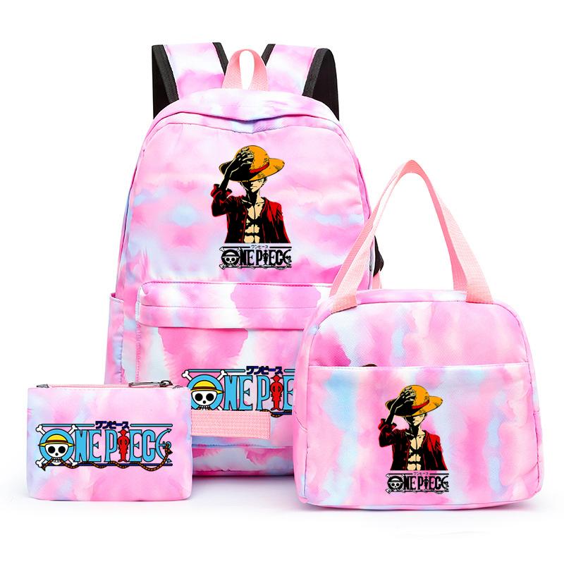 3 шт./компл. аниме цельный рюкзак большой емкости кавайный рюкзак с ланчем сумка пенал для девочки мальчика подростка школьная сумка дорожная сумка рюкзак