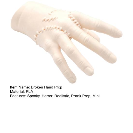 Broken Hand Halloween Prop Realistic Fake Human Hand Prank Toy for Stage Haunted House Halloween Party Accessory