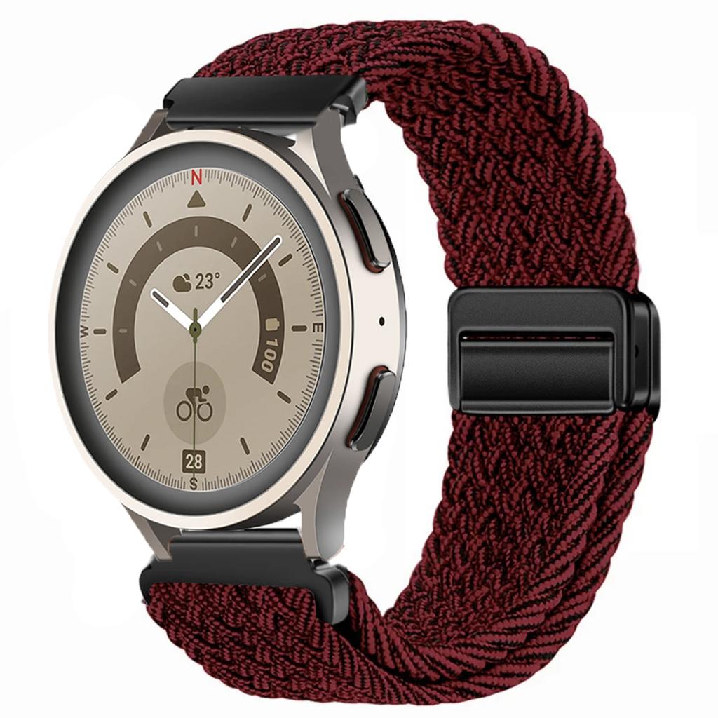 20mm 22mm Magnetic Braided Nylon Strap For Samsung Galaxy 4 5 6 44mm 40mm/Classic/5 Pro/Gear S3 Bracelet for Huawei Watch GT 4 3 2 Pro 46mm Wristband