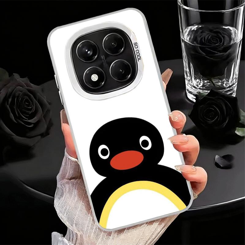 Cartoon P-Pingu Penguin Soft Phone Case for Xiaomi Redmi Note 13 14 15 Pro Plus 12S 12 11S 11 11T 10S 10 Shockproof Cover Back S