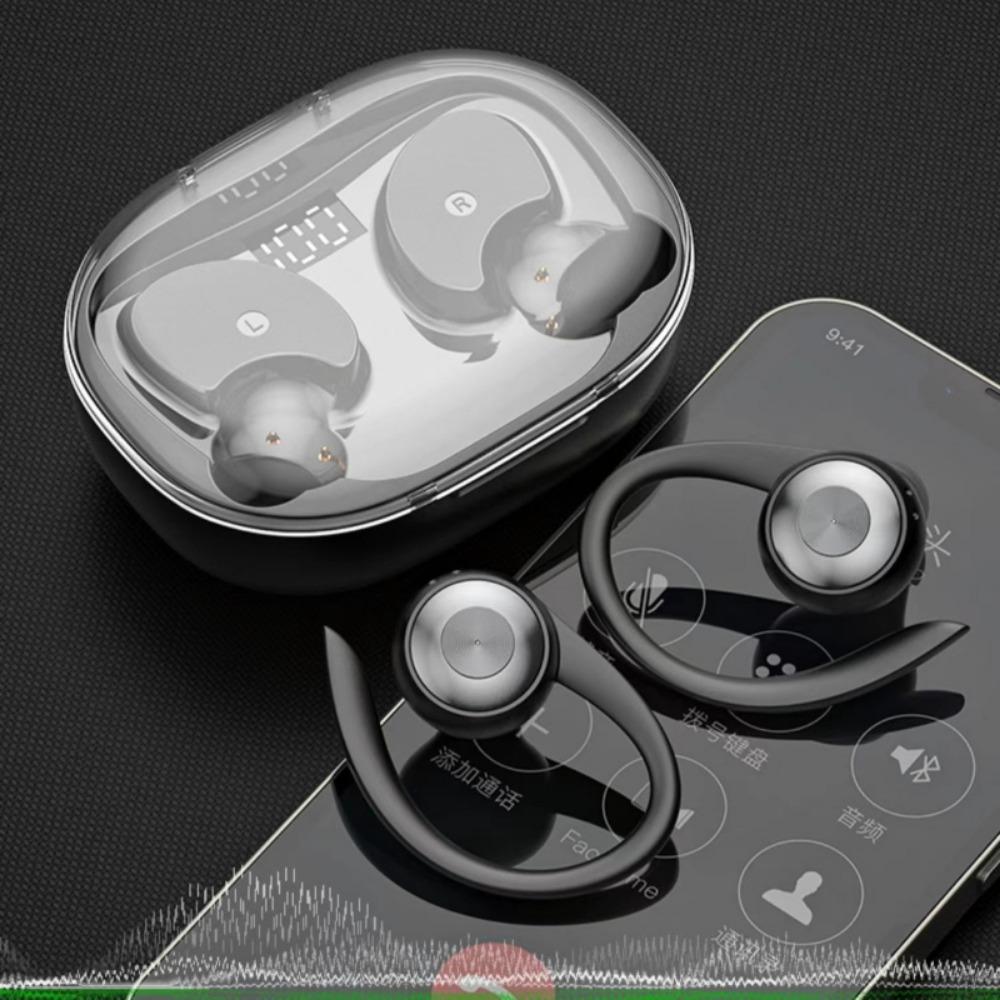 Новая обновленная версия Bluetooth-гарнитуры для бега с настоящим беспроводным шумоподавлением и полувкладышной спортивной гарнитурой