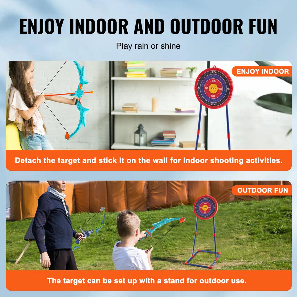 Succebuy Bow & Arrows For Children Kids Archery Bow Practice Recurve Outdoor Sports Game Hunting Shooting Toy Boys Gift Bow Kit