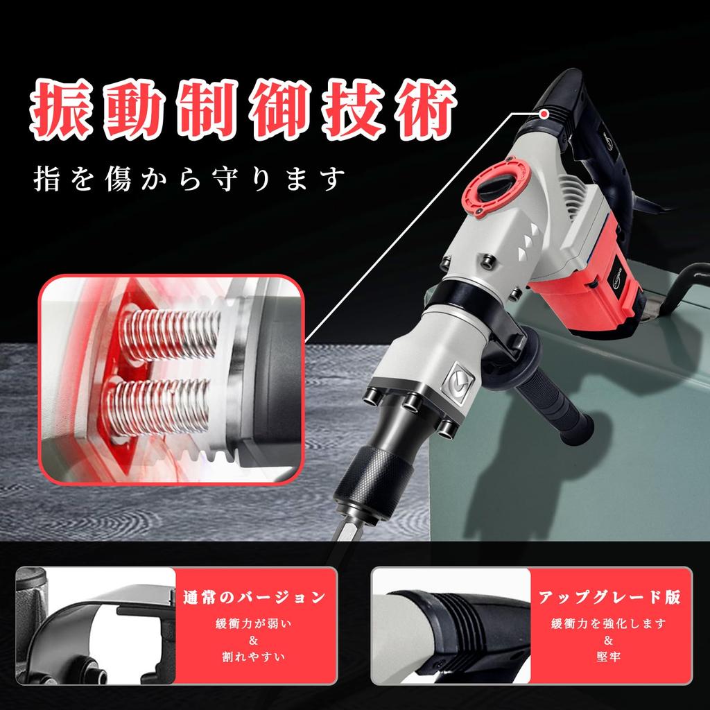 CXCESNS Electric Hammer 4000bpm Concrete Hexagonal Rock Drilling Breaking Cold Electric Body Demolition Powerful Concrete House Metal Storage Japanese