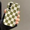 Ретро Чехол в Зеленую Клетку для Samsung Galaxy S26 S25 S24 Ultra S23 FE S22 S21 Plus A16 A36 A56 A55 A54