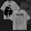 Аниме Футболка Jujutsu Kaisen Для Мужчин С Коротким Рукавом Одежда Гето Сугуру Графическая Хлопковые Футболки Харадзюку Мужская Винтажная Стиранная Футболка