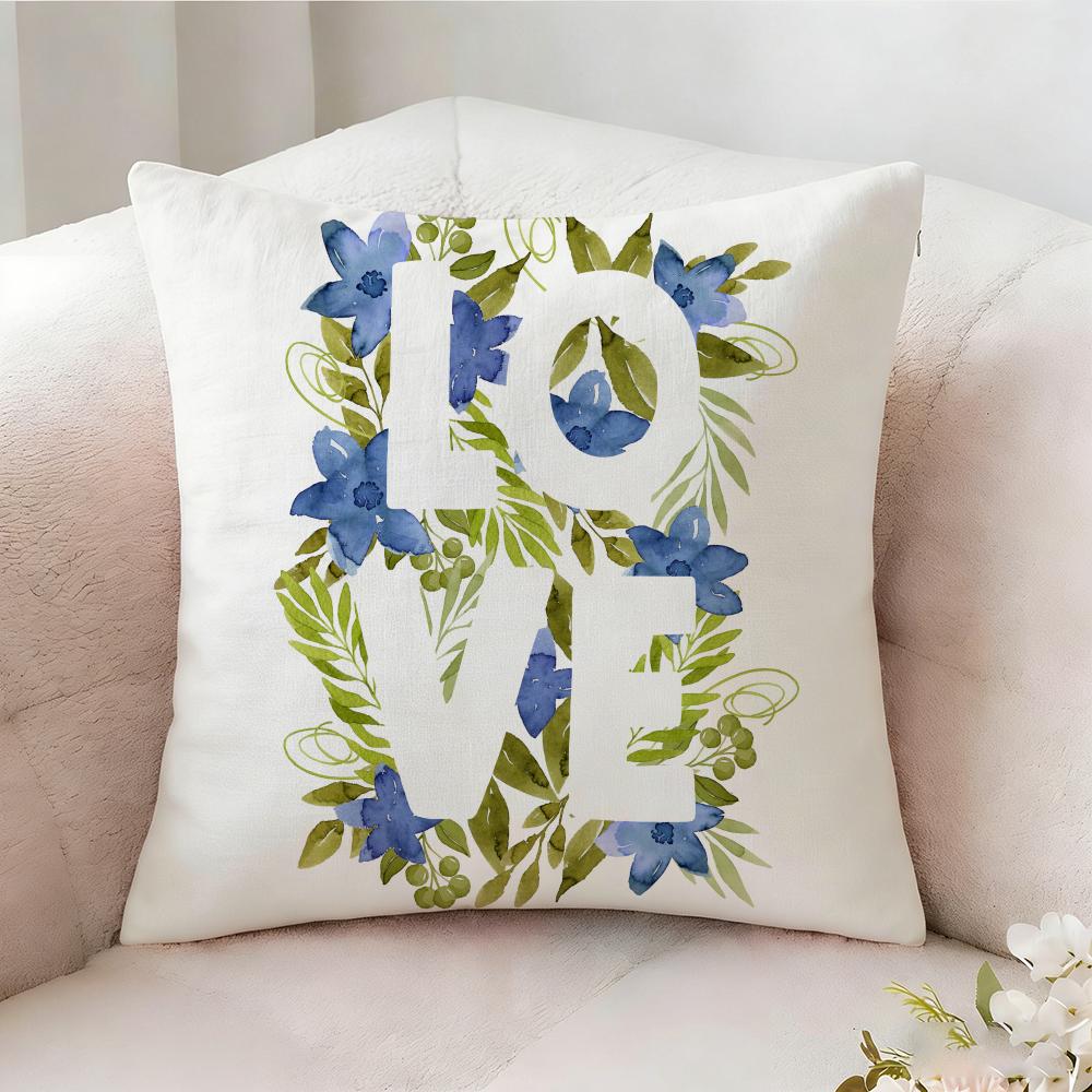 Creative Love Pattern Pillow Case Pillowcase Doublesided Printed Sofa Cushion Bedroom Headboard Pillow