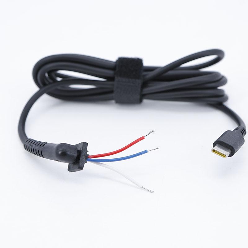 3-контактный USB Type C Зарядный кабель DC Jack Штекер Адаптер Питания Для Ноутбука 45 Вт 65 Вт USB-C Разъем Шнур 20AWG 5A ремонт удлинение конец