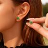 Модные Серьги из Натуральных Камней для Женщин, Маленькие Круглые Пусеты из Нержавеющей Стали, Геометрические Свадебные Ежедневные Ювелирные Изделия Подарки