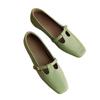 Soft leather version Xiaoxiangfeng shallow mouth single shoes women's 2025 spring new Mary Jane square head low heel with skirt small leather shoes