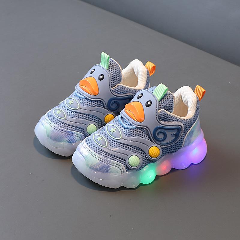 TWINFLAMES Baby Light Shoes New Breathable Mesh Shoes Soft Soled Baby Toddler Shoes Kids Sneakers