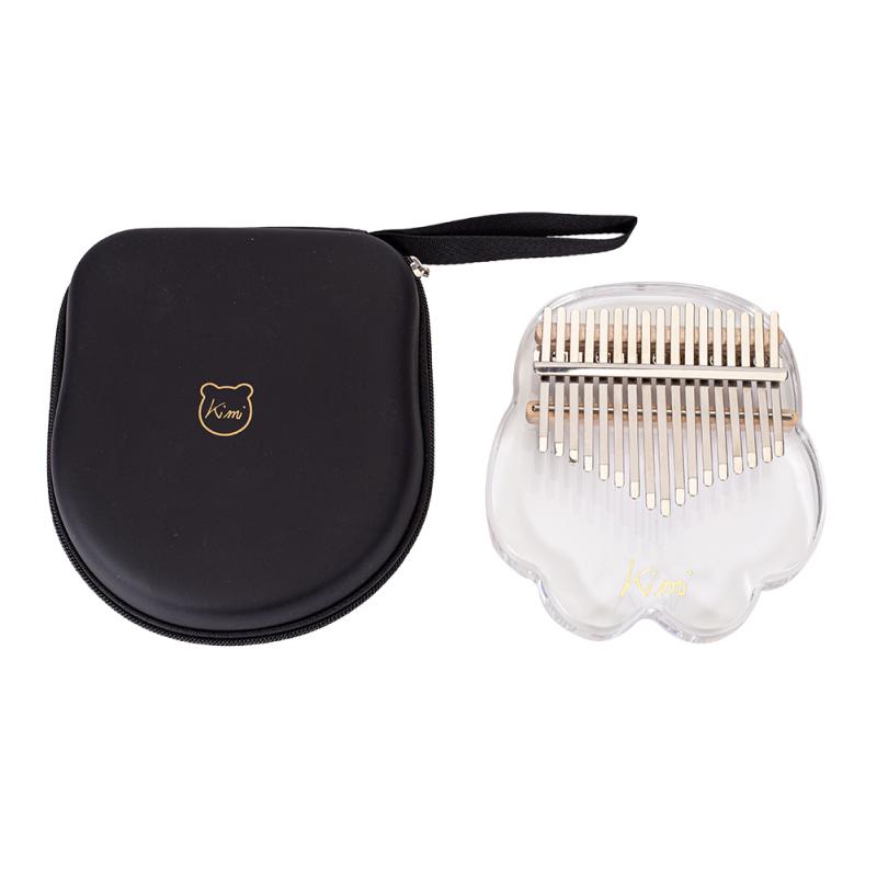 Горячий! Милое кошачье когти в форме 17 клавиш Калимба, акриловое пианино для большого пальца, прозрачный клавишный инструмент с тюнером