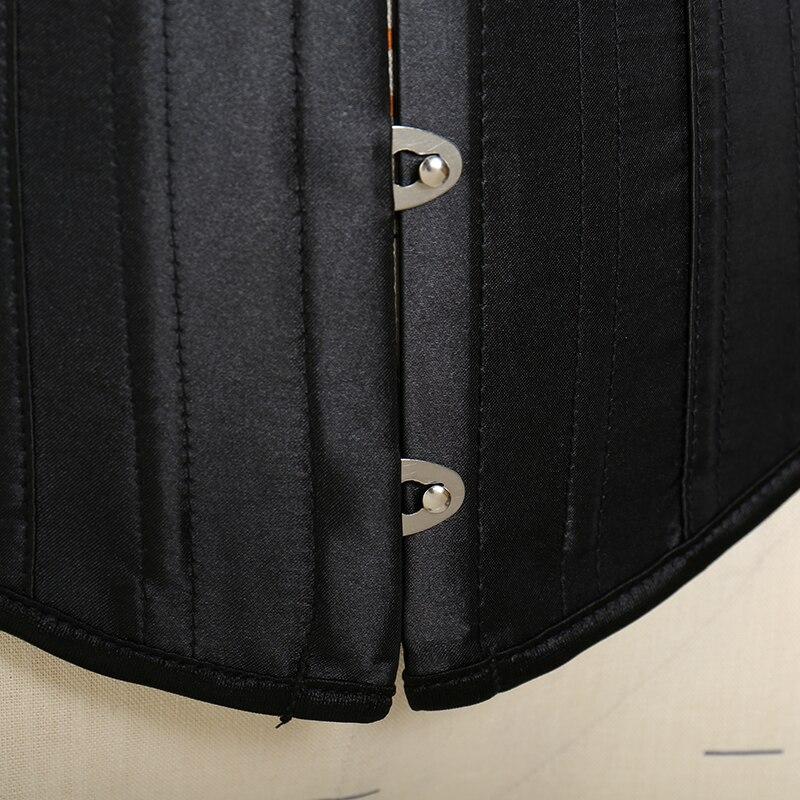 Бюстье и корсеты 24, корсет со стальными косточками, тренировочный корсет для талии, атласный корсет на шнуровке под грудью, парчовый корсет для похудения, формирователь тела