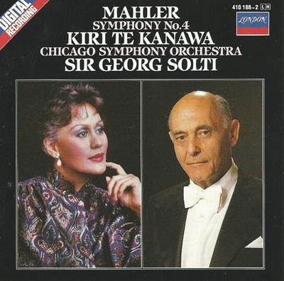 CD ГУСТАВ МАЛЕР - КИРИ ТЕ КАНАВА, ТЕ - Симфония №. 4 4101882 London Records 1984 Германия Классика Б/у