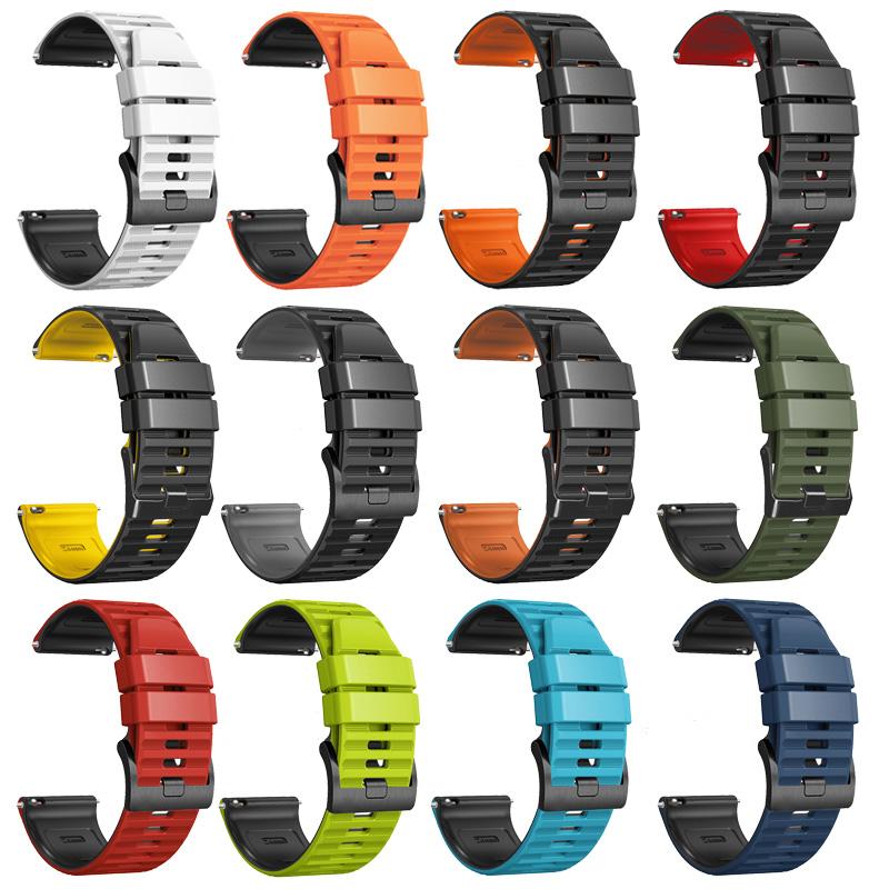 Силиконовый ремешок для часов 24 мм для Ticwatch Pro 5 Enduro/Atlas/Zeblaze Ares3 для Garmin Venu X1 Браслет для смарт-часов