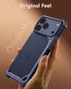 Oatsbasf Metal Frameless Phone Case for iPhone 17 Pro Max & 17 Pro Shockproof Bumper 9 Shape Phone Cover Bare Phone Feel Shell