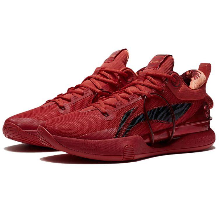 Li Ning Flash 8 Premium Shock Absorption Non-Slip Wear-Resistant Low-Top Basketball Shoes Men Sneaker Red ABAS005-5