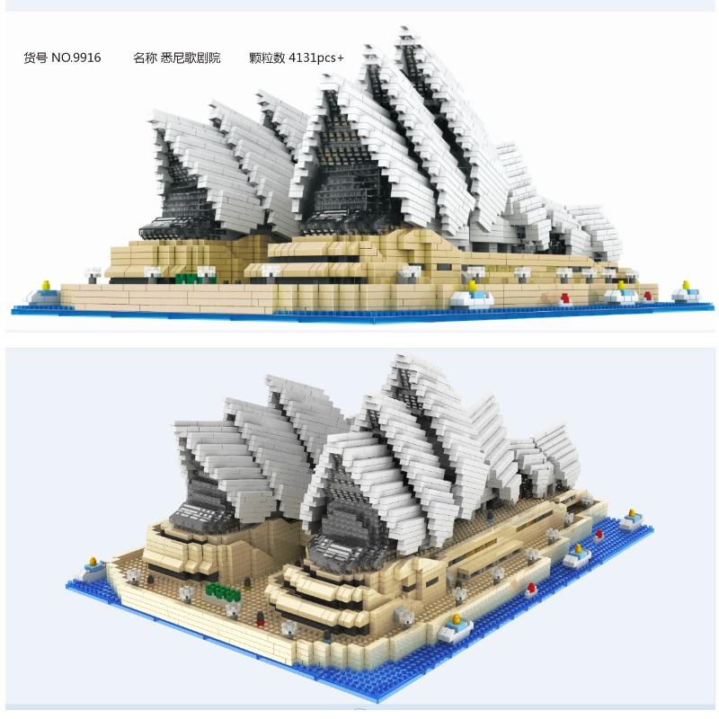 Pzx Mini Blocks World Architecture  Sydney Opera House Big Ben Building Bricks Juguetes For Boy Toys Girl Gift Christmas