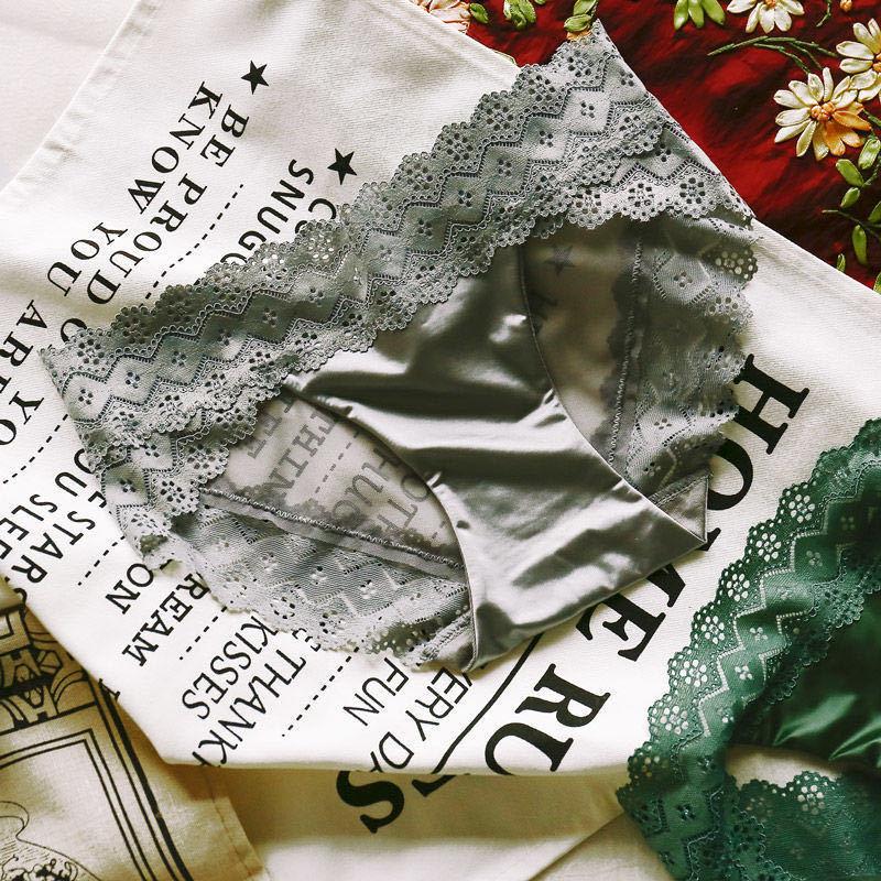 Женское сексуальное нижнее белье в стиле ретро, ​​атласное прозрачное сетчатое нижнее белье, немаркированные трусы на бедрах с запахом