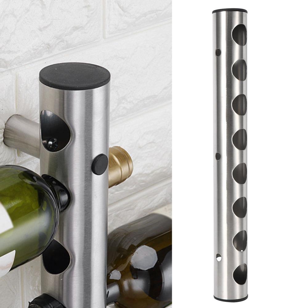 13 piece 8 Holes Wall Mounted Wine Rack Stainless Steel Wine Holder Rack  Household