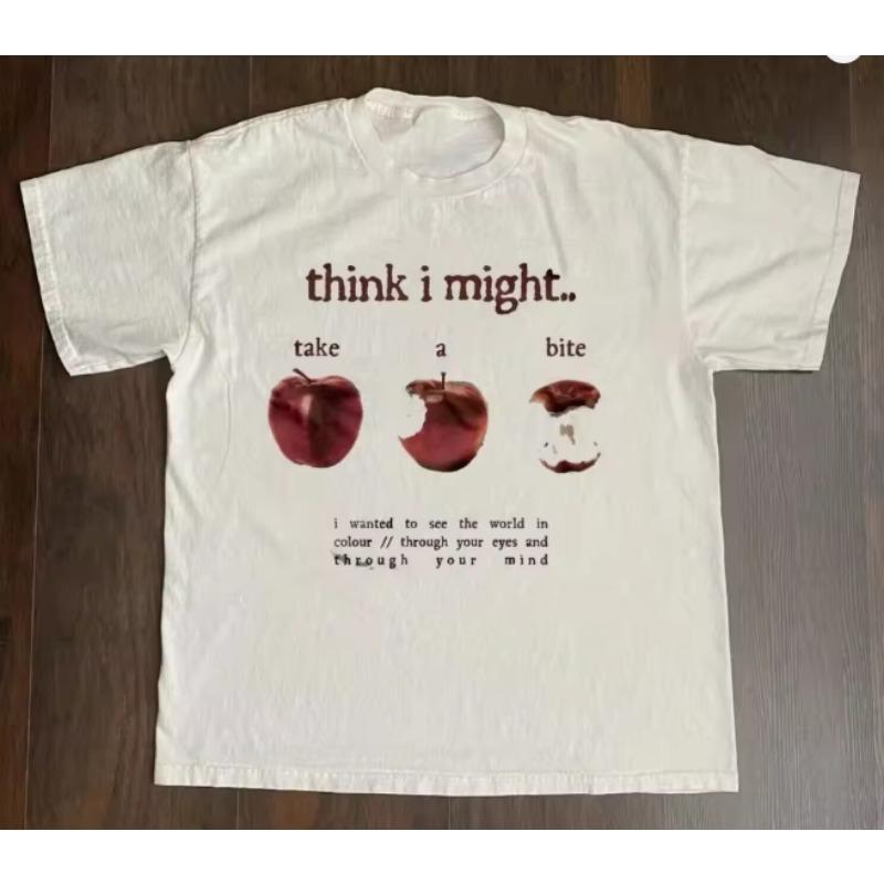 Summer Retro Harajuku Fashion Tee Unisexs Women Cotton Tshirt Y2K Loose Street Letter Printing Short Sleeve Casual Tee Oneck Tops