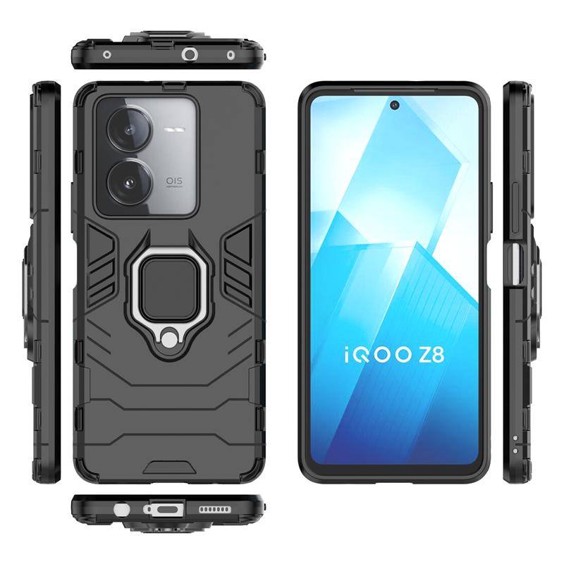 For Vivo iQOO Z8X Case Bumper Anti-knock Armor Magnetic Suction Stand Full Cover For Vivo iQOO Z8X Case For Vivo iQOO Z8X Z8 5G