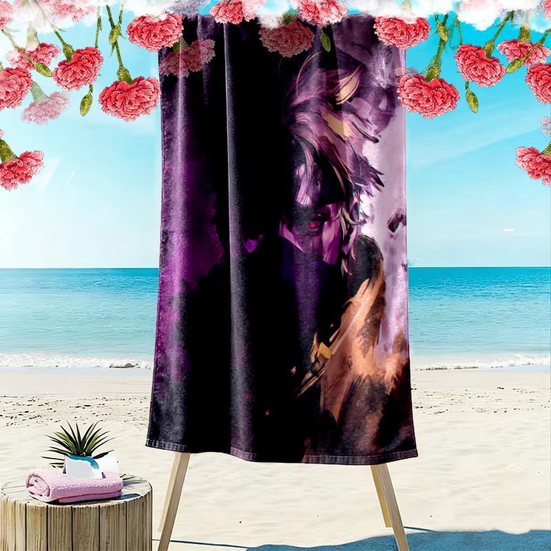 1pc naruto Beach Towel Ideal Birthday Gift For Family, A Vibrant Beach Towel Suitable for Outdoor Activities