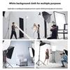 3 x 5m Photography Backdrop Set with 4 Clips Polyester Background Screen for Studio/Live Streaming