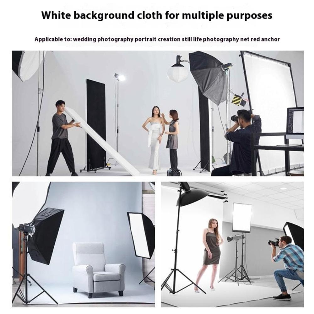 3 x 5m Photography Backdrop Set with 4 Clips Polyester Background Screen for Studio/Live Streaming