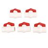 5 Pcs Ball Valve Flat T Handle PVC Water Supply Ball Valve Switch for Swimming Pools 20mm0.8in
