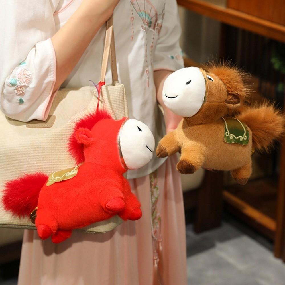 Good Luck 2026 Horse Plush Doll Mascot Dolls Zodiac Pony Figurine Festive Decor