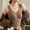 Heating Vest Women's Autumn Winter Thermal Underwear Seamless Gathered Top Bralette Fixed Cup Vest