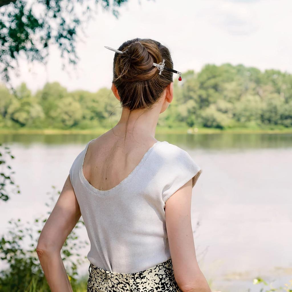 Палочка для волос в китайском стиле, дизайн меча, палочка для волос, палочки для еды, заколка для волос, шиньон, женские аксессуары для волос